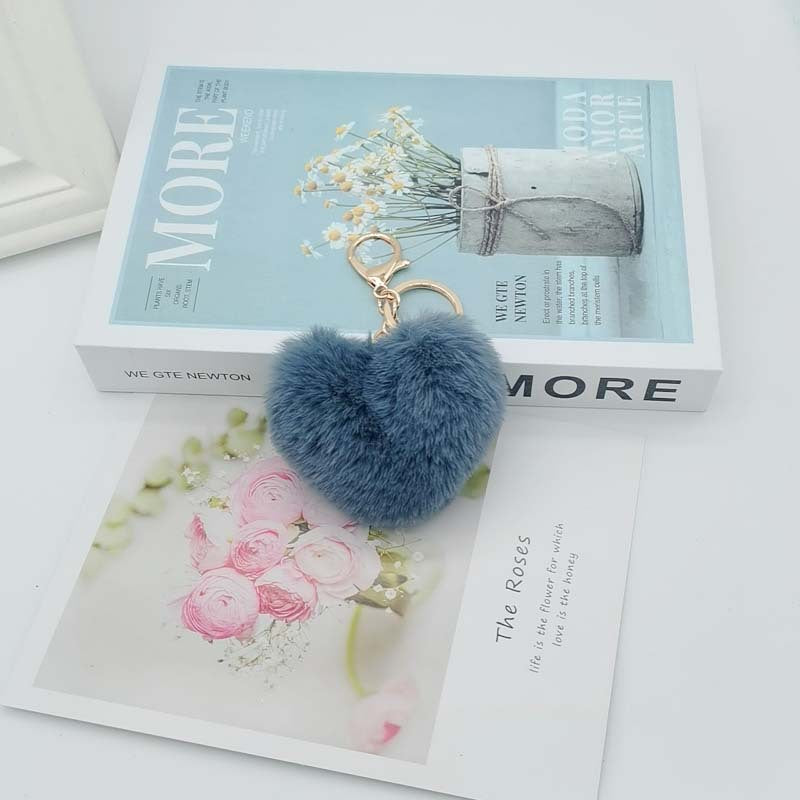 Wholesale Imitation Lazy Rabbit Fur Love Fur Ball Key Chain